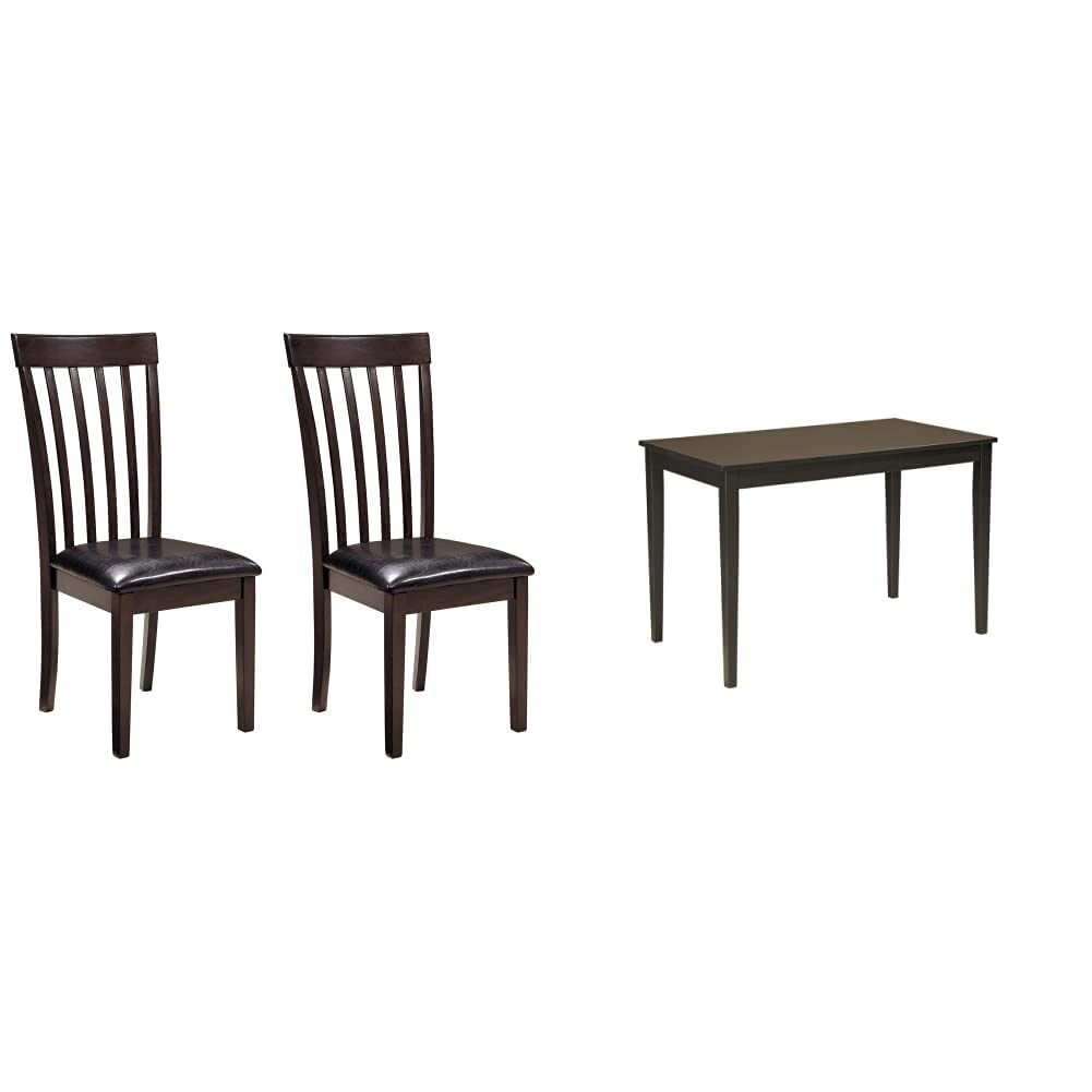 Signature Dark Brown Dining Room Chair and Table Set (Set of 2 Chairs + Rectangular Table) - Modern Kitchen & Dining Furniture for Family Gatherings & Dinner Parties