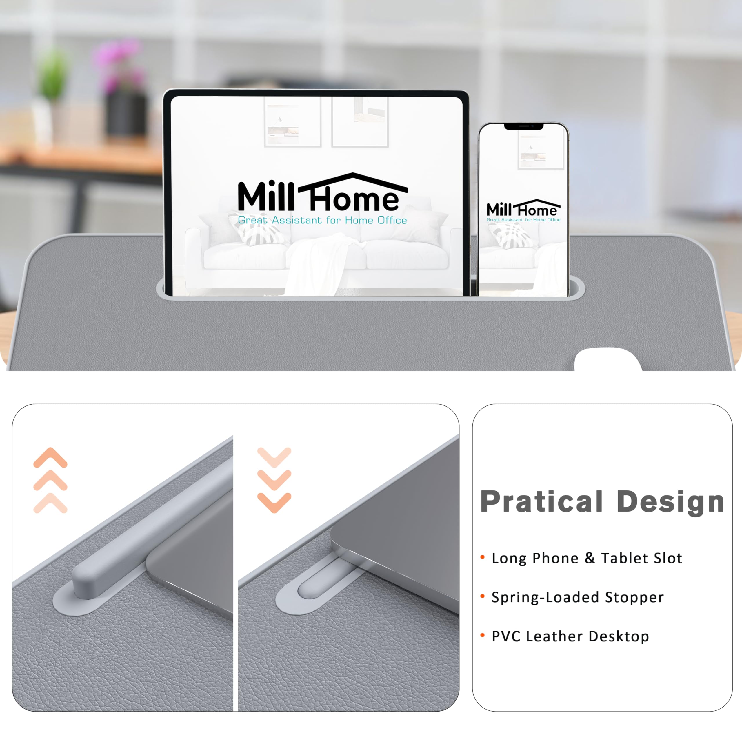 Portable Laptop Lap Desk with Cushion for 17