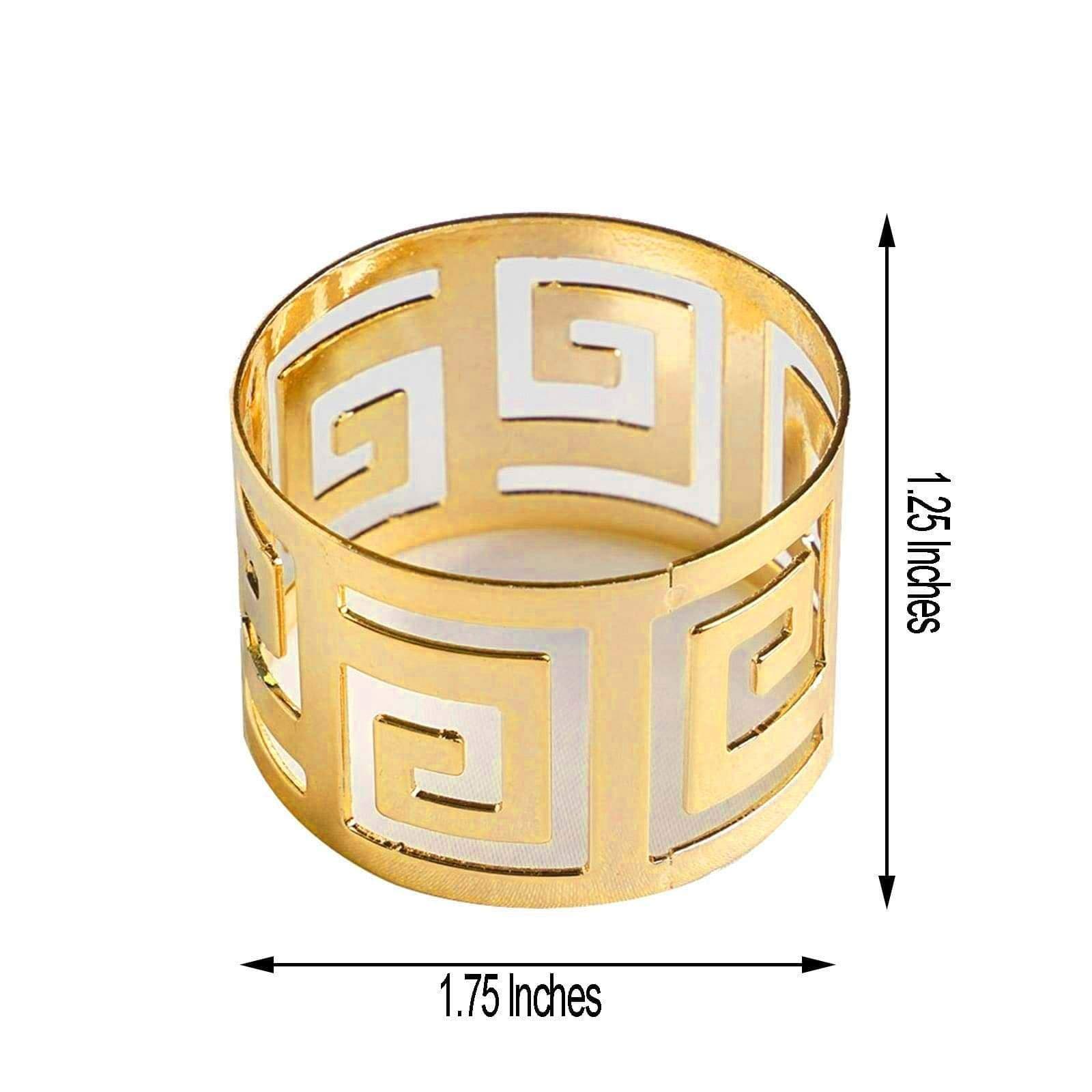 4 Pack Elegant Aluminum Napkin Rings - Perfect for Wedding, Dinner Party, and Holiday Table Decor - Ideal Gift for Hosts and Home Decor Enthusiasts