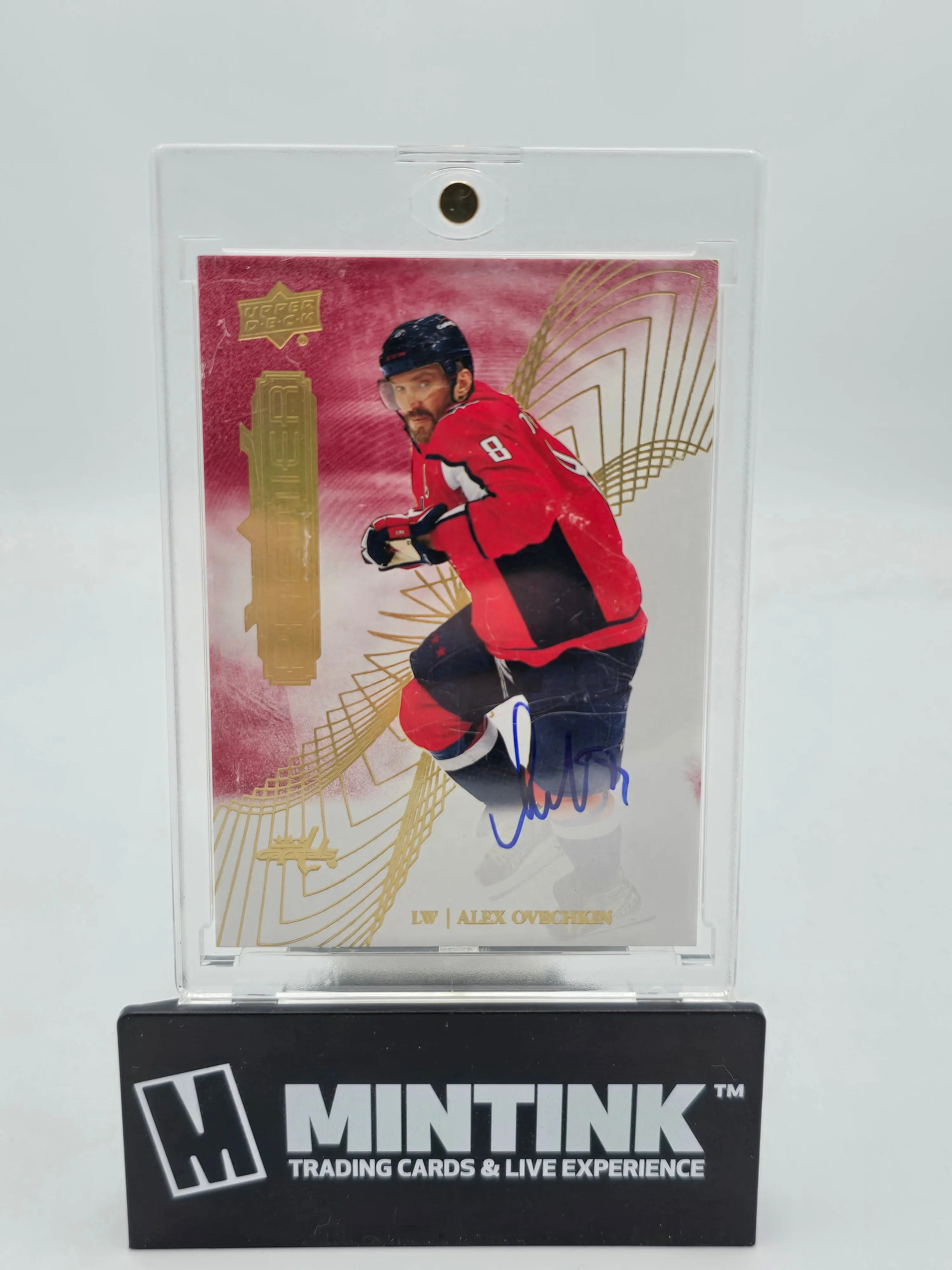 2022-23 Upper Deck Premier Hockey Alex Ovechkin Gold Foil Autograph Card - Rare Collectible for NHL Fans & Sports Memorabilia Enthusiasts - Perfect for Display, Trading, and Investment