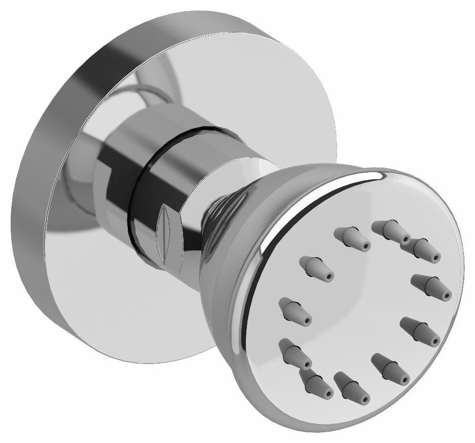 RIOBEL 390C Round Body Spray in Chrome Finish - Perfect for Shower, Bathroom, and Spa Use