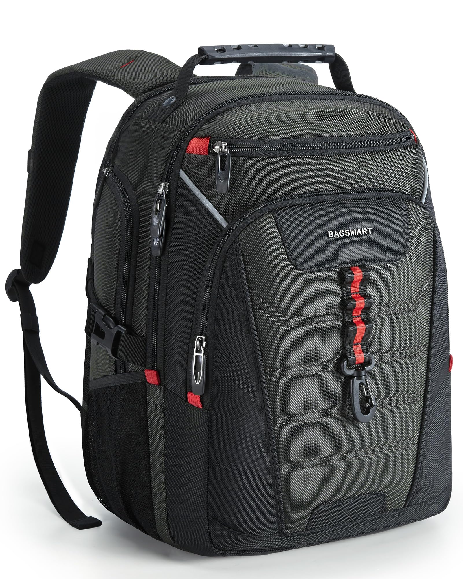BAGSMART Slim Business Laptop Backpack with USB Charging Port, Water-Resistant Travel Backpack for 15.6 Inch Notebook - Perfect for Office Commute, College Students & Business Travel