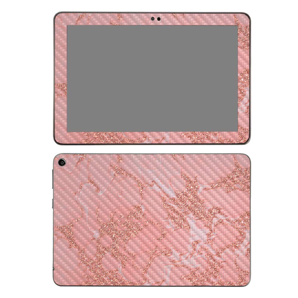 MightySkins Carbon Fiber Skin for Amazon Fire HD 8 (2020) - Flashy Marble Design | Protective & Durable Textured Cover | Easy to Apply | Made in USA | Perfect for Home, Office & Travel Protection