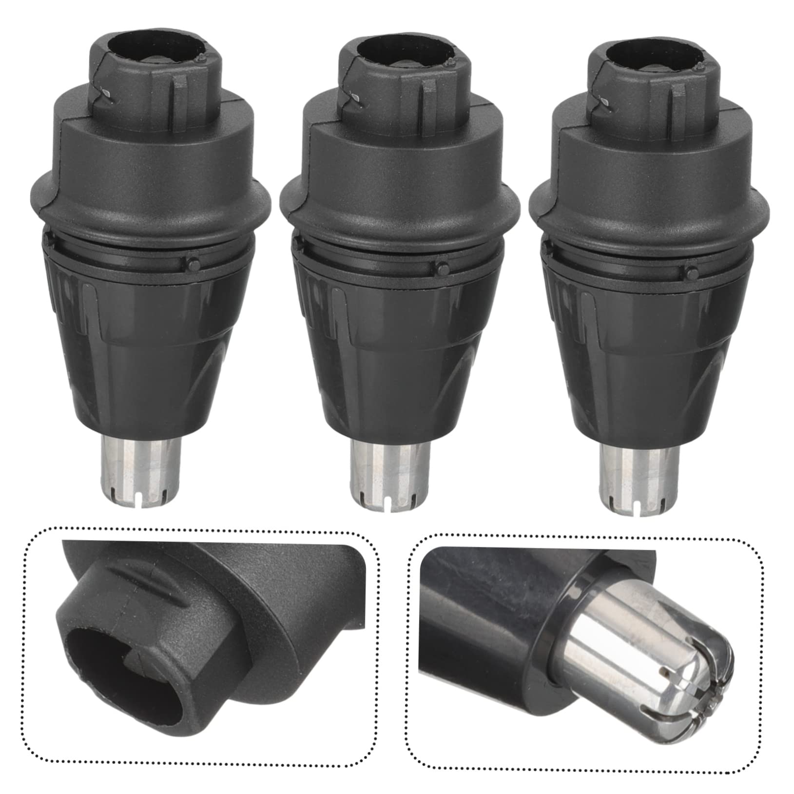 MERRYHAPY 3-Piece Nose Hair Trimmer Replacement Heads with Cleaning Brush - Durable Trimmer Accessories for Men's Grooming | Perfect for Home, Travel & Professional Use
