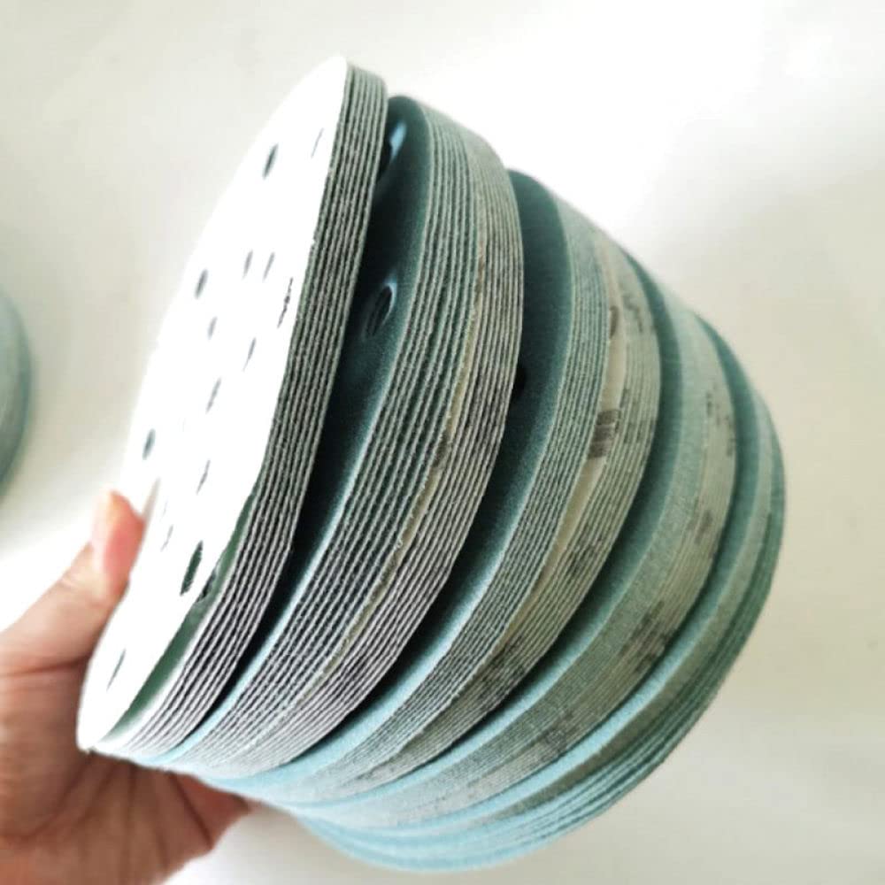 6 Inch 150mm 320 Grit Round Back Velvet Sandpaper - 30pcs Dry Abrasive Paper for Car Putty Grinding & Polishing - Perfect for Automotive Body Repair, Wood Sanding & Metal Surface Preparation