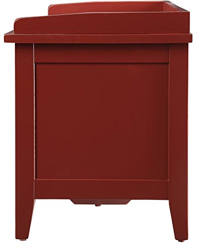 Major-Q Storage Bench with 3 Baskets - Burgundy Entryway Organizer for Hallway & Living Room