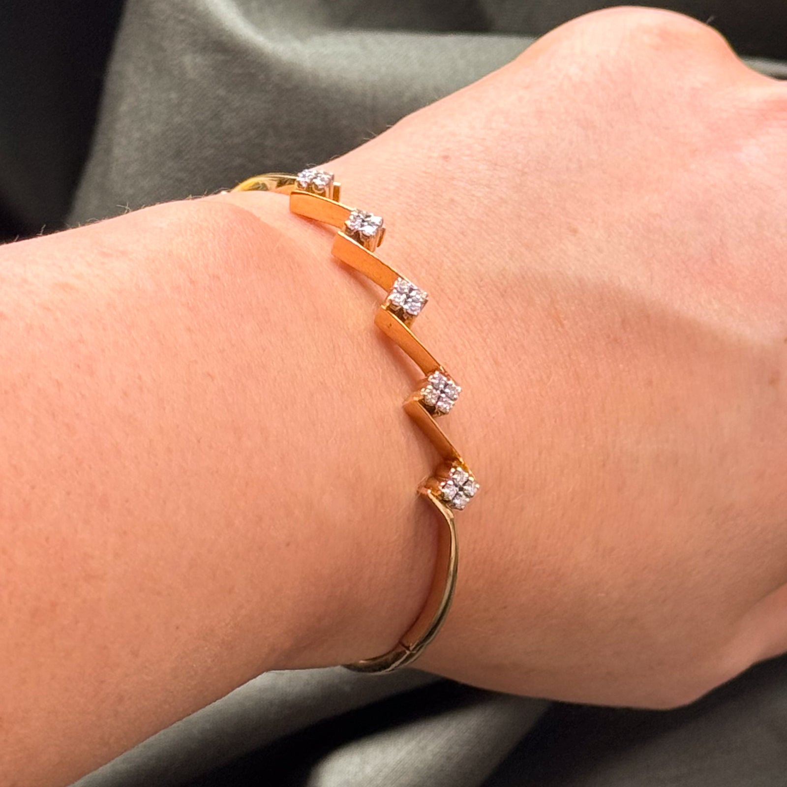 0.37ctw Diamond Bangle Bracelet for Women | 7-Inch Luxury Tennis Bracelet | Perfect for Weddings, Anniversaries & Special Occasions