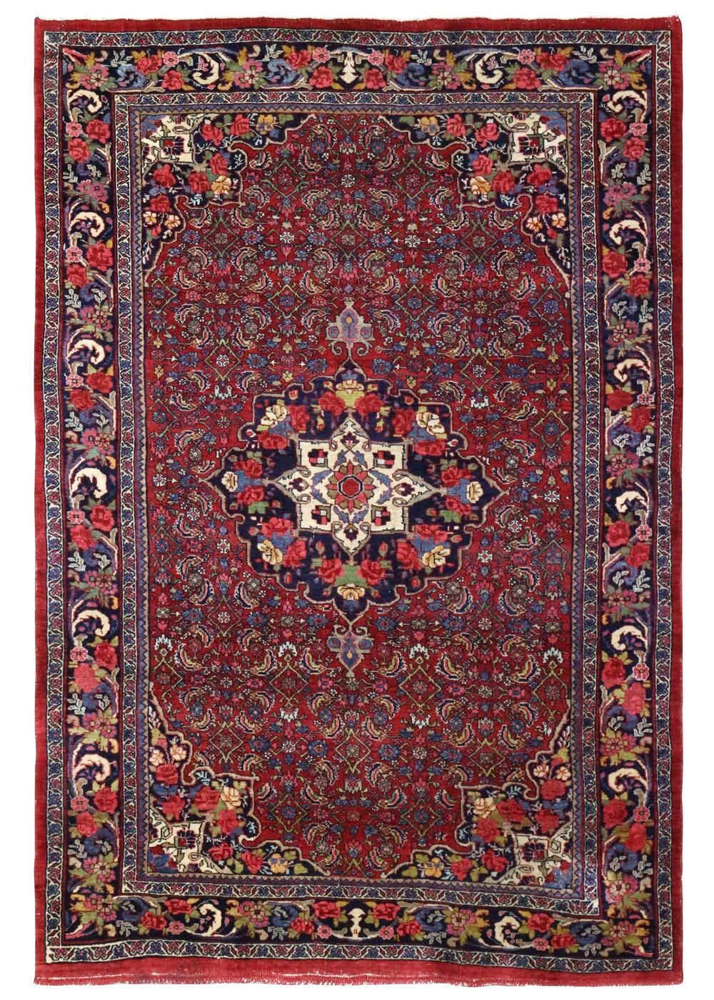 Antique Bijar Handwoven Traditional Persian Rug - J68070 - Perfect for Living Room, Bedroom & Home Decor