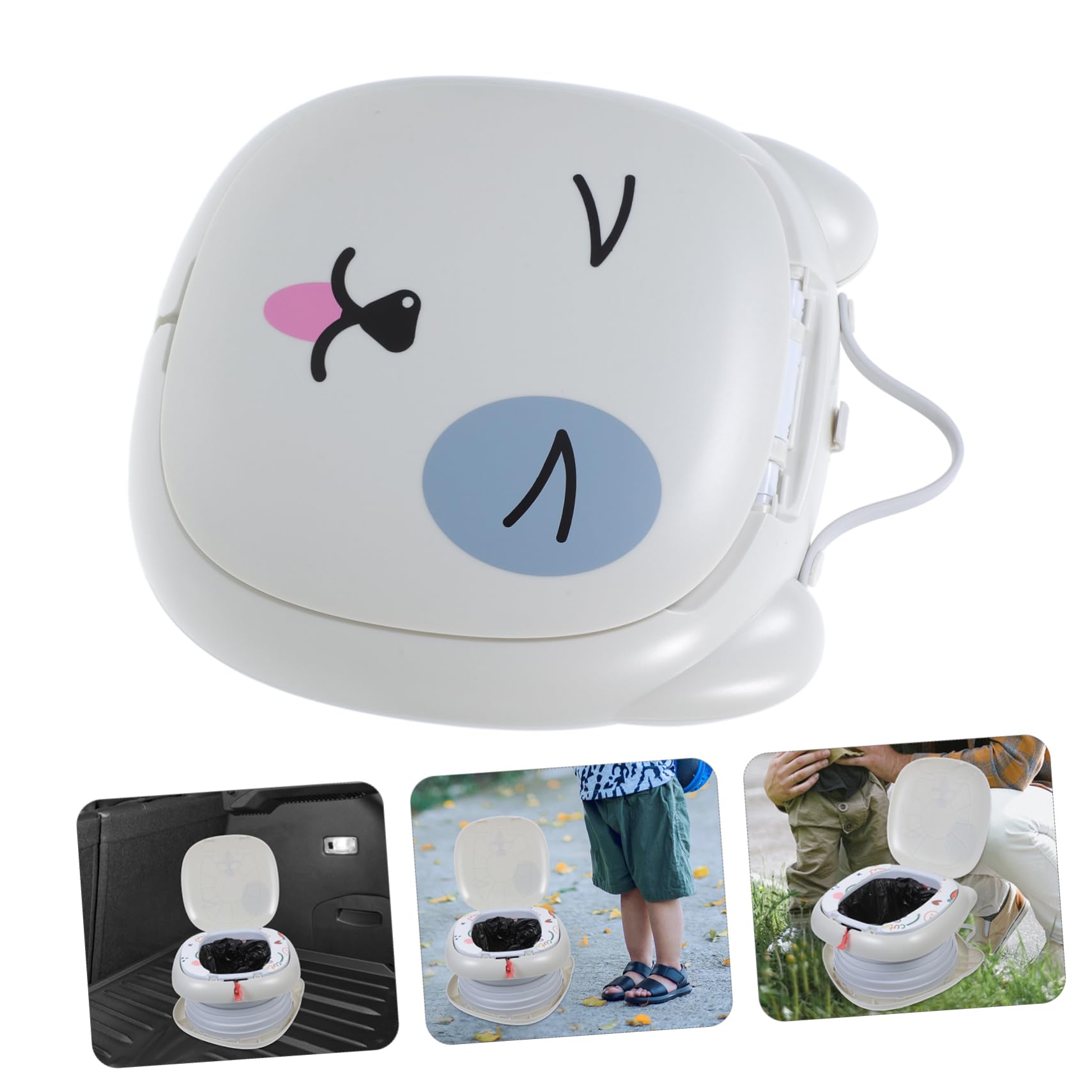 UPKOCH 2 Pack Portable Kids Travel Potty - Foldable Child Toilet Seat with Carry Handle for Toddlers, Camping, Road Trips & Outdoor Activities