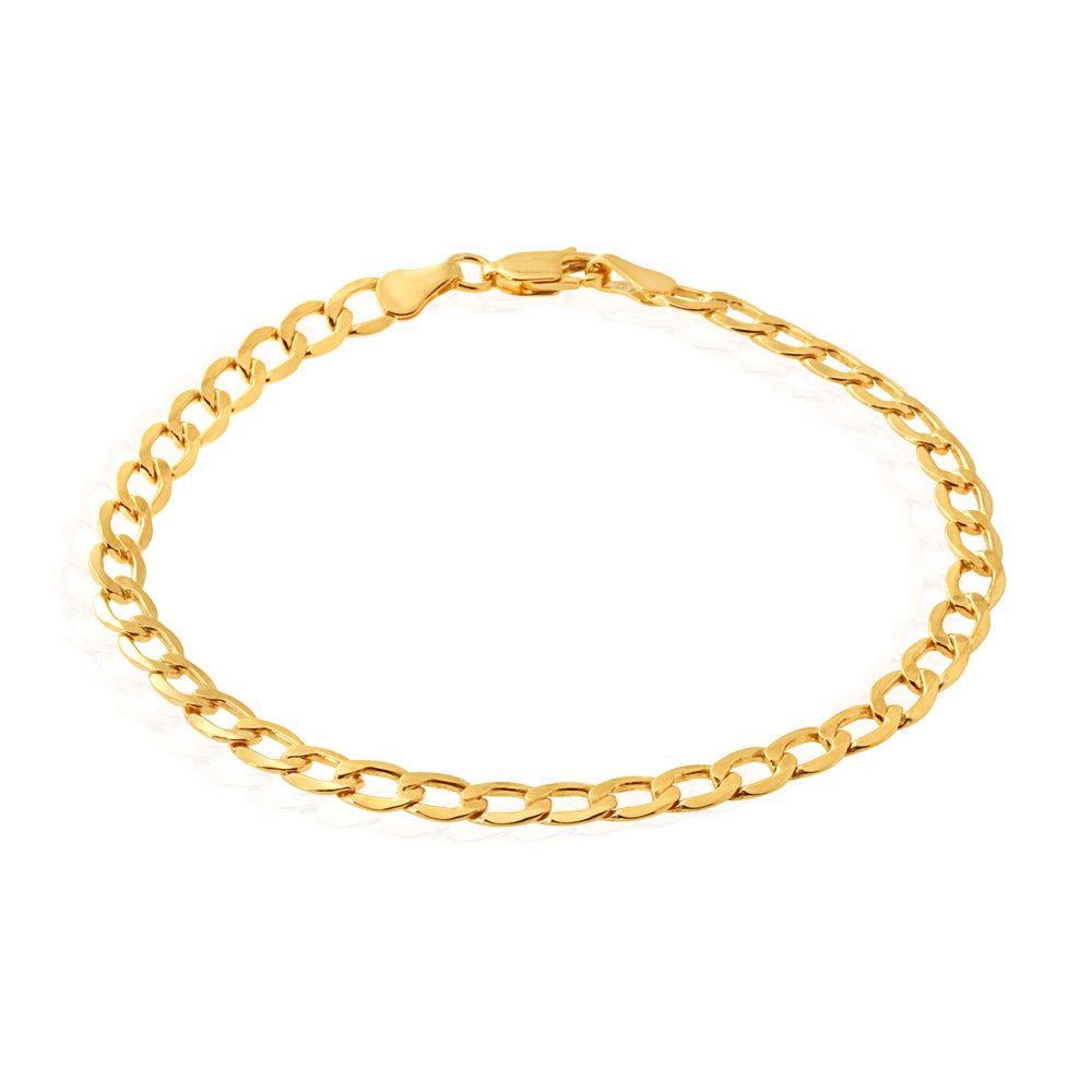 9ct Silver Filled Curb Chain Bracelet - 19cm Length, 100 Gauge - Durable & Stylish Jewelry for Women & Men - Perfect for Everyday Wear, Gifts & Special Occasions