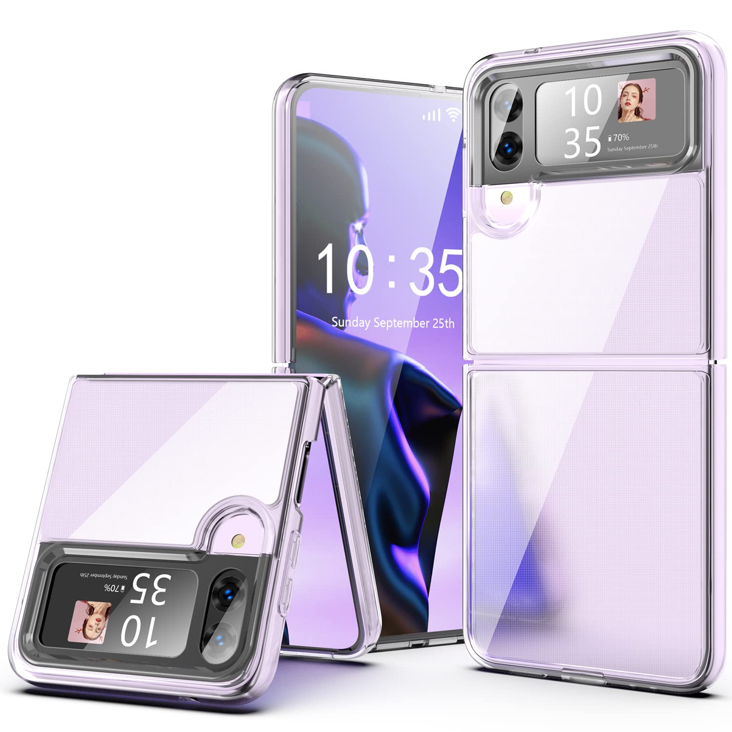 Samsung Galaxy Z Flip 4 Case - Crystal Clear Transparent Anti-Yellow Shockproof Bumper Cover | Protective Silicone Phone Case for Z Flip4 5G (2022 Model) | Perfect for Everyday Protection & Style