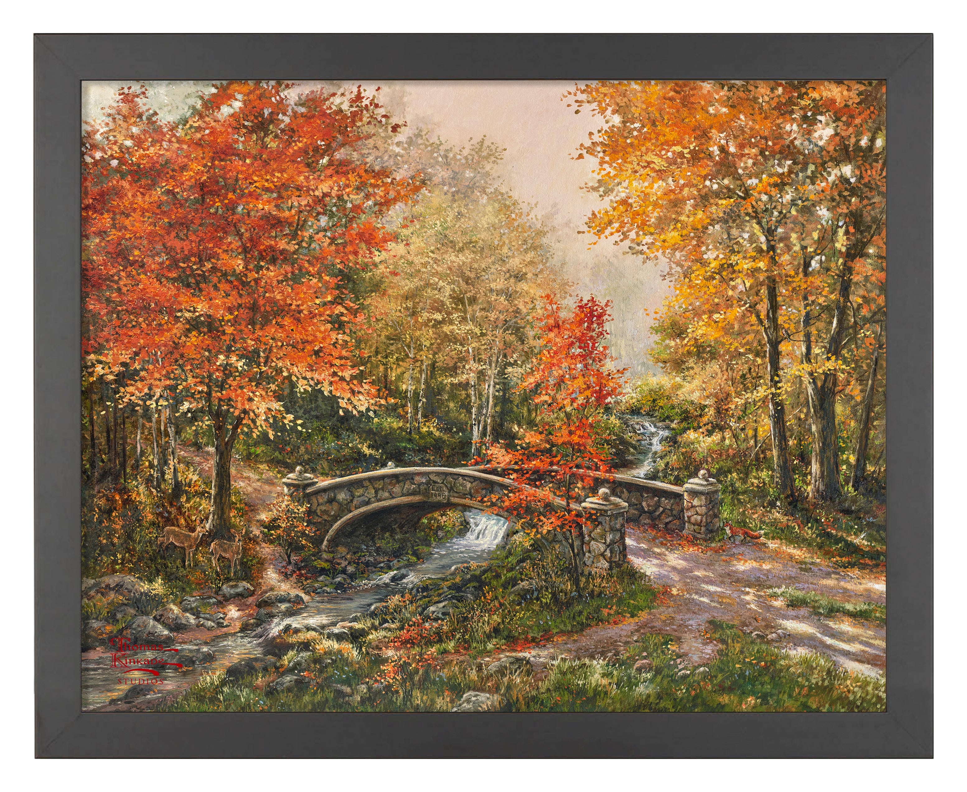 Fall at Fox Creek Bridge Art Prints - Stunning Landscape Wall Decor for Home, Office & Gifts | Autumn Scenery Fine Art Poster