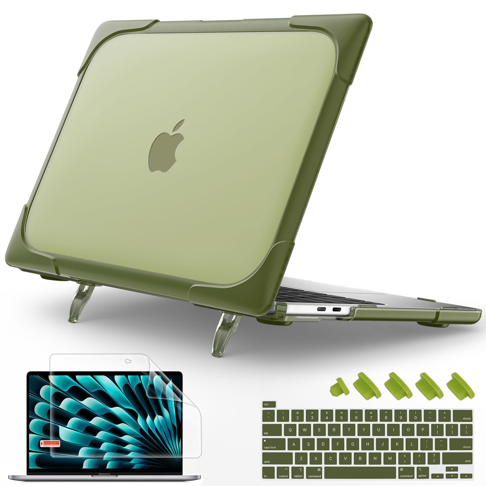 Durable Heavy Duty MacBook Pro 16 Inch Case 2019 (Model A2141) - Dual Layer Hard Shell Cover with Shock-Absorbing TPU Bumper for MacBook Pro 16