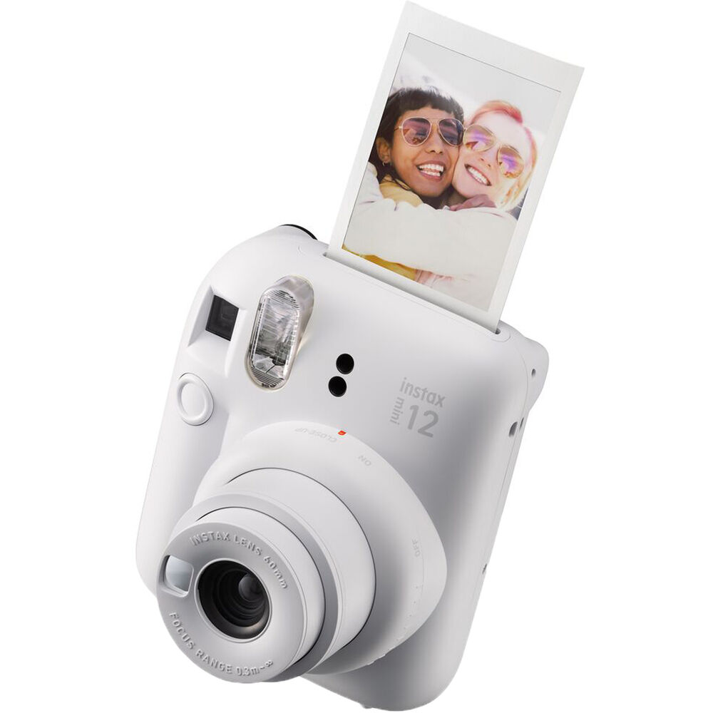 Fujifilm Instax Mini 12 Instant Camera - Compact, Easy-to-Use Polaroid Camera with Auto Exposure | Perfect for Travel, Parties, and Capturing Memories (Clay White)