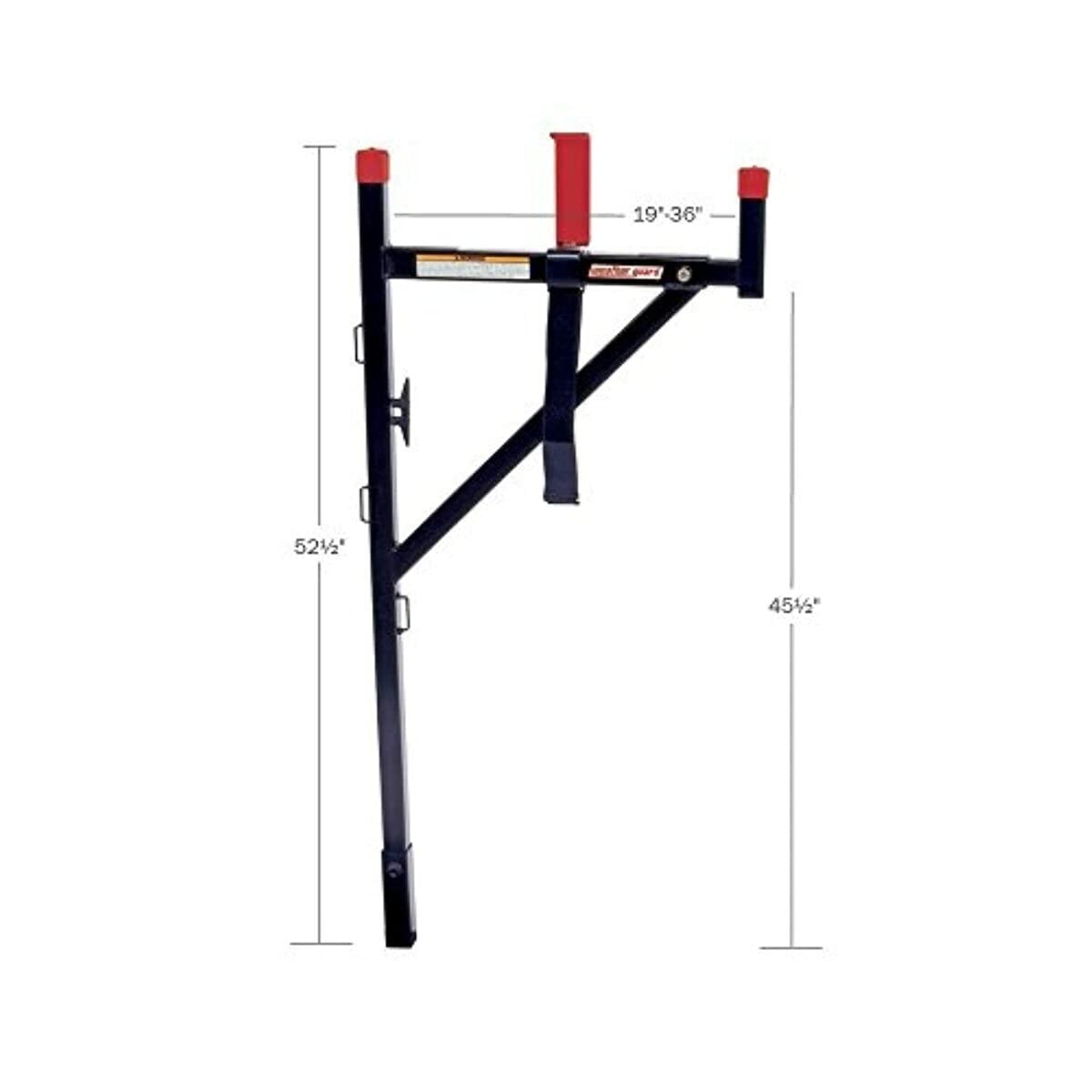 WEATHER GUARD Black Rear Ladder Rack for 1450 Series (1/2 Set) - Heavy Duty Truck Accessory for Construction & Roofing Professionals