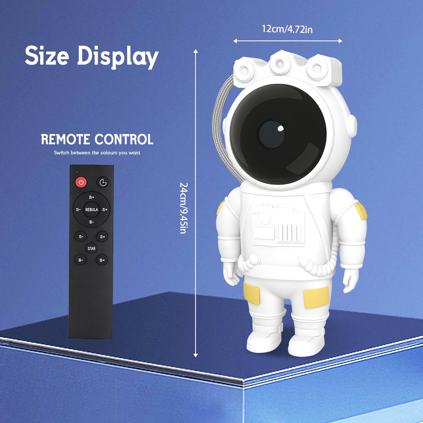 Astronaut Star Projector Galaxy Night Light - Space Projector with Timer & Remote Control | Starry Nebula Ceiling LED Lamp for Kids Room Decor, Christmas, Birthday & Valentine's Day Gifts | Perfect for Bedroom, Nursery, Meditation & Relaxation