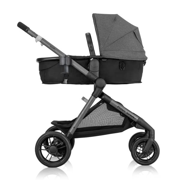 Evenflo Pivot Xpand Modular Stroller - Sabino Gray | Lightweight Travel System with Car Seat Compatibility | Perfect for Newborns, Toddlers & On-the-Go Families