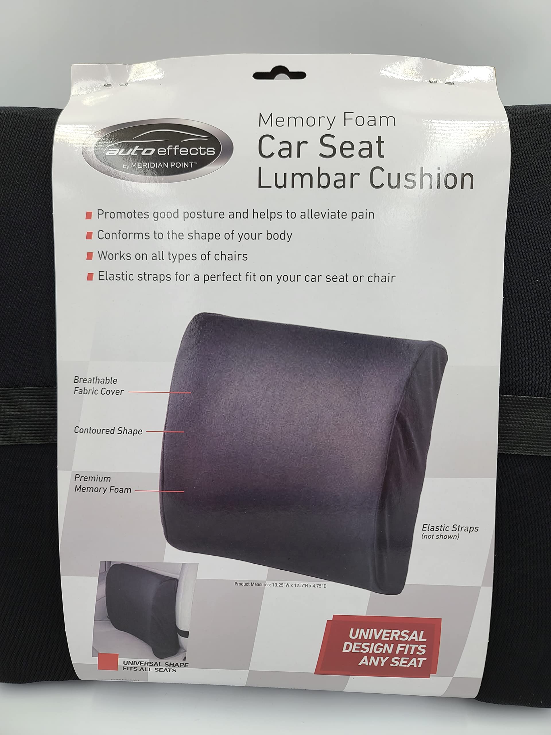 4 Pack Premium Memory Foam Lumbar Support Cushion for Car Seats - Ergonomic Back Pain Relief for Drivers & Office Chairs - Comfortable Long Distance Travel & Work Support
