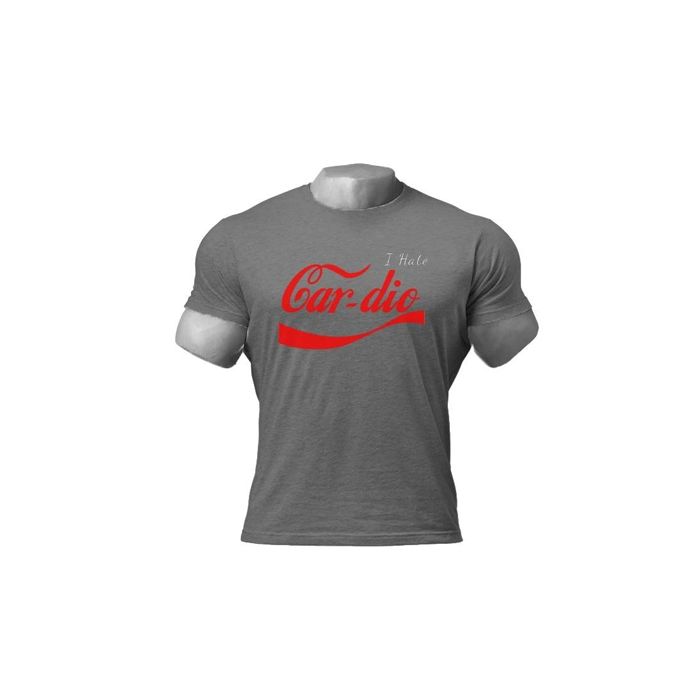 Dreadlift Cardio Tee - Graphite/Red - Performance Workout Shirt for Men & Women | Gym, Running, Fitness Training