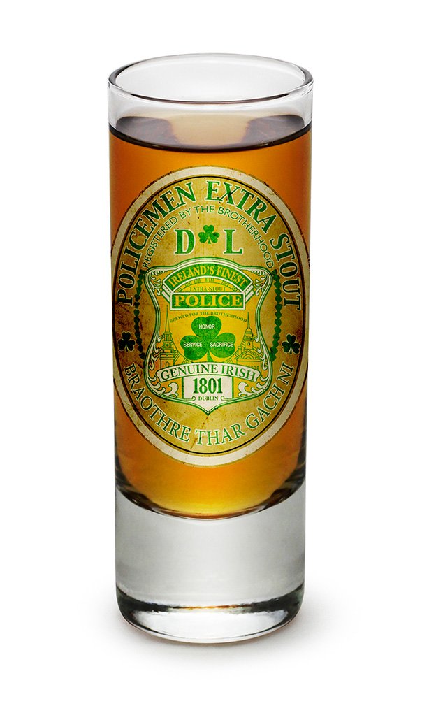 Firefighter Shot Glass Set of 48 - 2oz Heavy Base Tall Irish Heritage Design - Perfect for Whiskey, Tequila, Vodka & Spirits - Ideal for Bars, Parties, Gifts & Irish-Themed Events