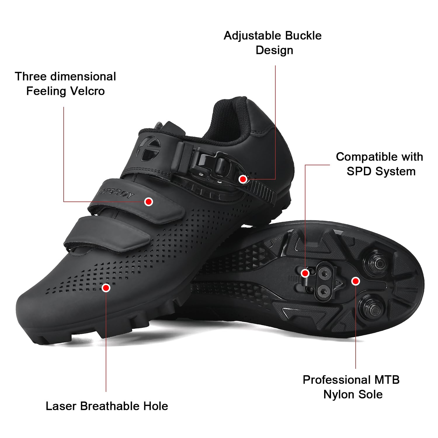 Men's & Women's MTB Mountain Bike Shoes - SPD Compatible Cycling Shoes for Shimano Pedals | Ideal for Trail Riding & Off-Road Biking Adventures