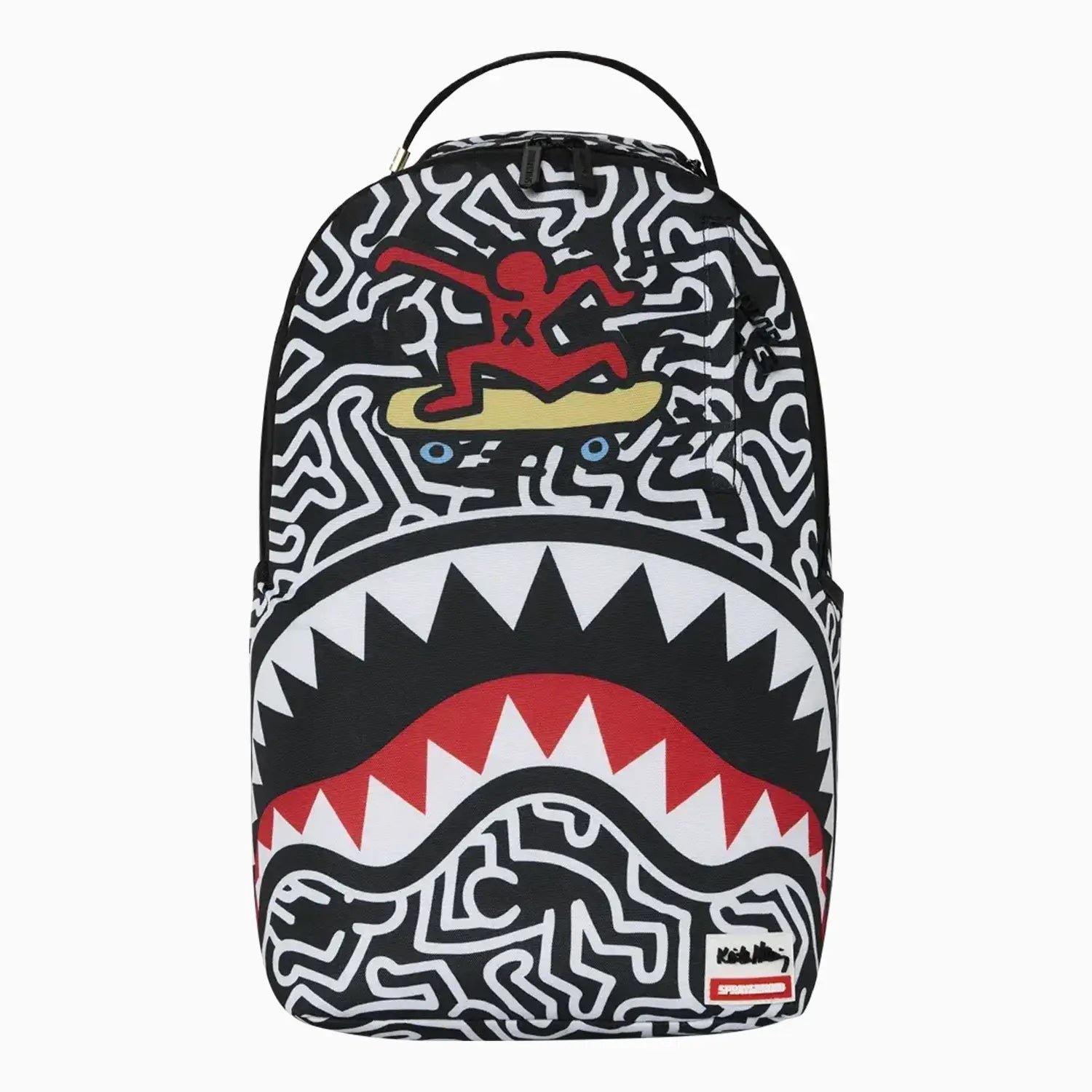 Keith Haring Skater Guy DLXSR Backpack - Vintage-Inspired Unisex Laptop Backpack for School, Work & Travel - Durable Water-Resistant Daypack for Skateboarders & Urban Commuters