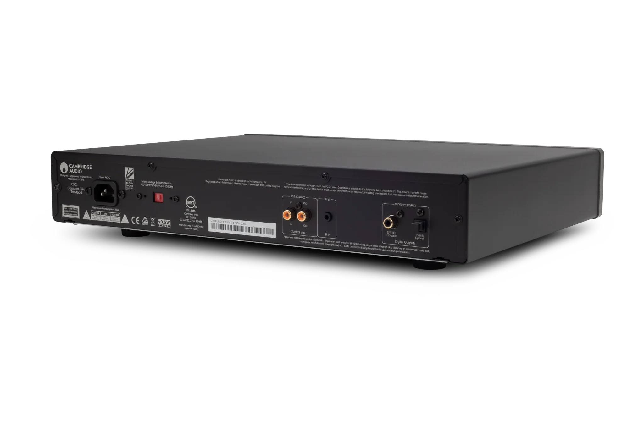 Cambridge Audio CXC High-Fidelity CD Transport - Premium Audiophile CD Player for Home Theater & Music Listening