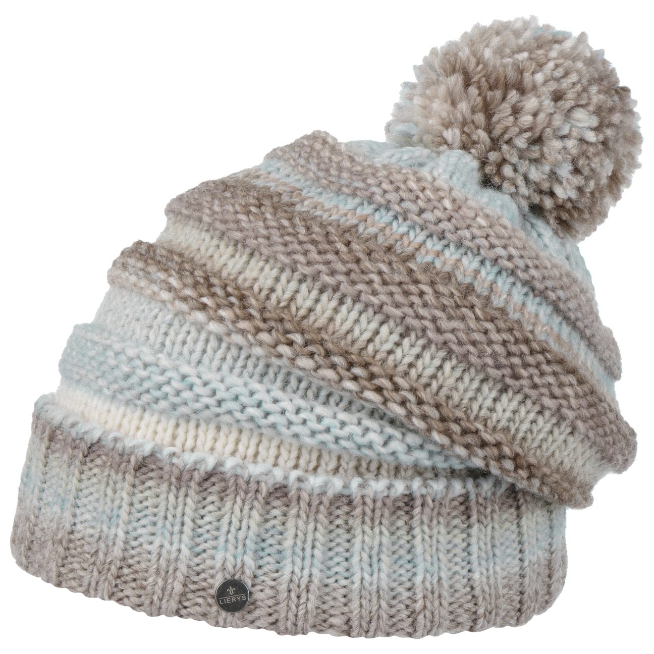 Lierys Faux Fur Pompom Beanie - Soft Winter Knit Hat for Women & Men - Cozy Cold Weather Accessory for Skiing, Snowboarding & Outdoor Activities