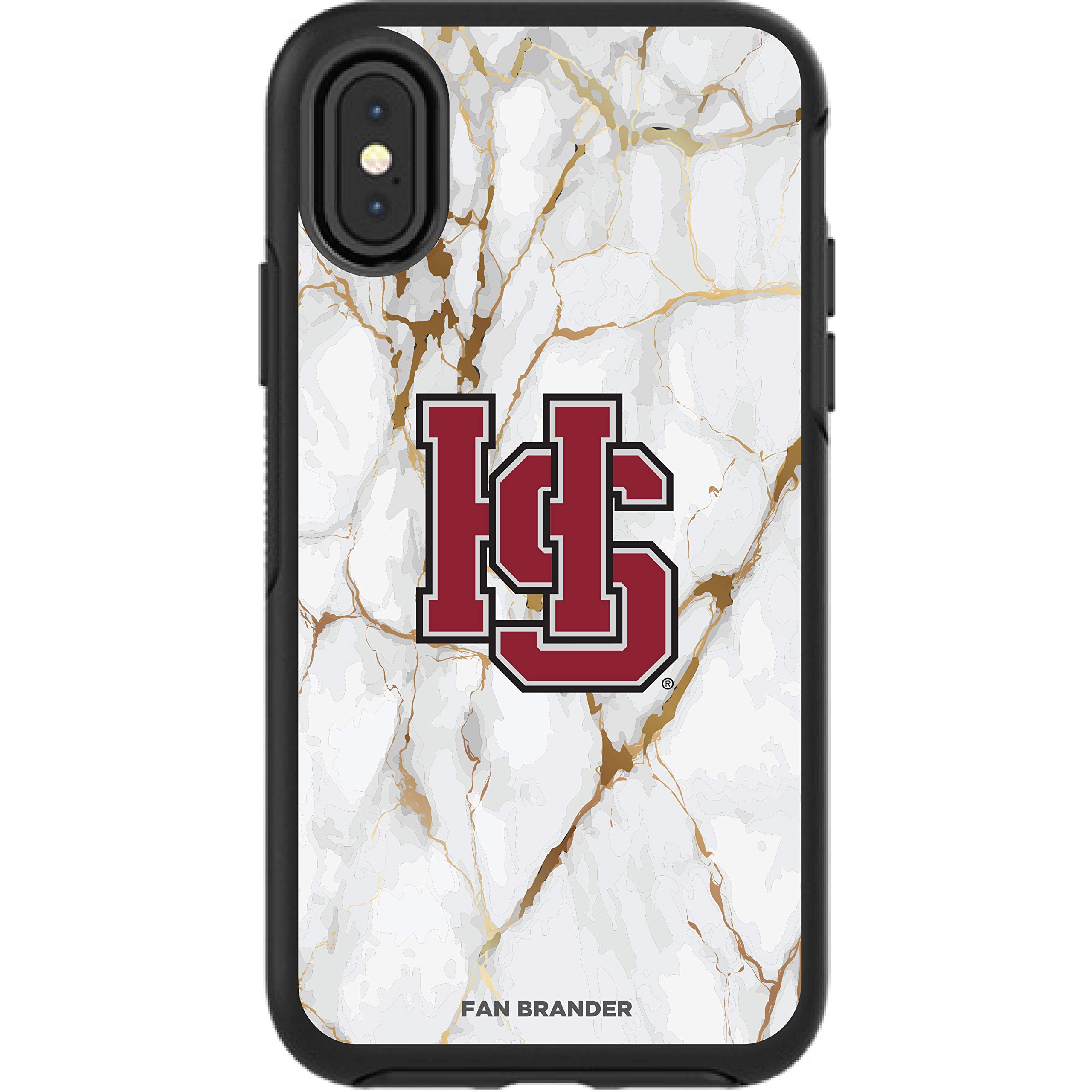 NCAA OtterBox Symmetry Phone Case Compatible with Apple iPhone - White Marble Design | Durable Protection for Everyday Use & Sports Fans