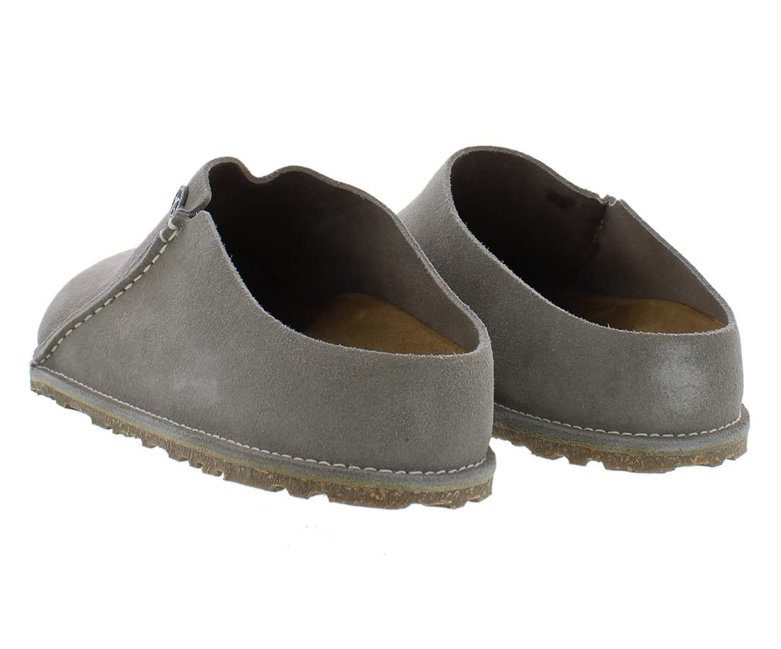 Birkenstock Women's Boston Soft Footbed Clogs - Iron Oil Leather Narrow Fit (EU 36) | Comfortable Slip-On Shoes for Nurses, Chefs & Indoor/Outdoor Wear