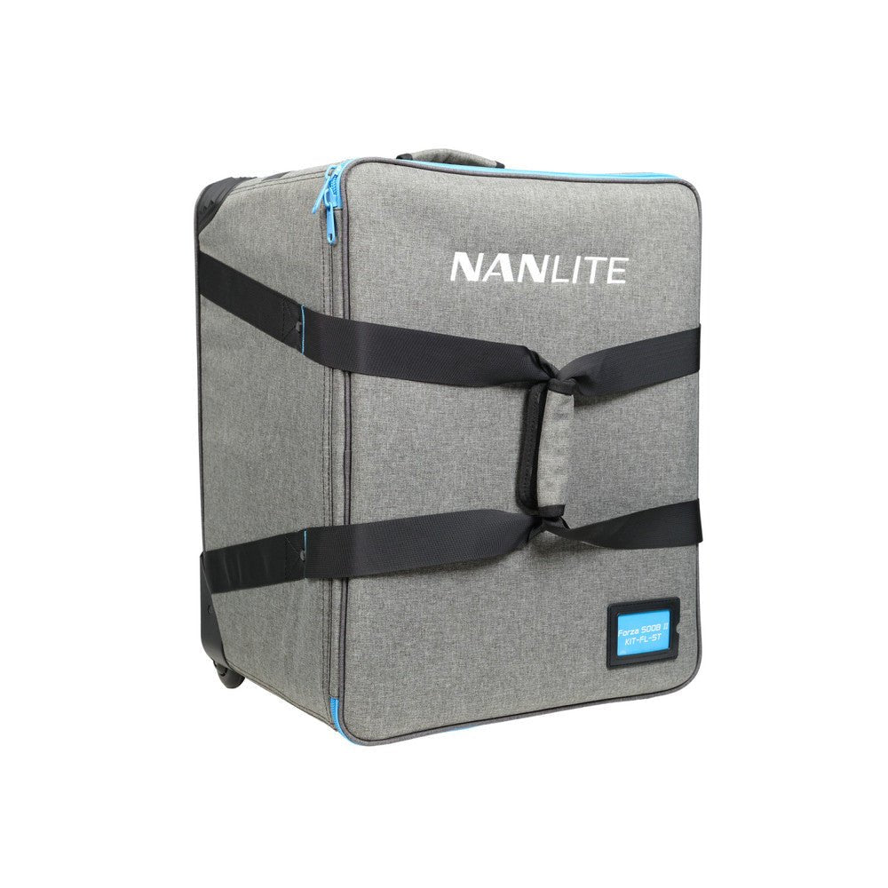 Nanlite Forza 500B II LED Spotlight with FL 20G Fresnel Lens and Rolling Case Kit - Professional Studio Lighting for Photography & Videography