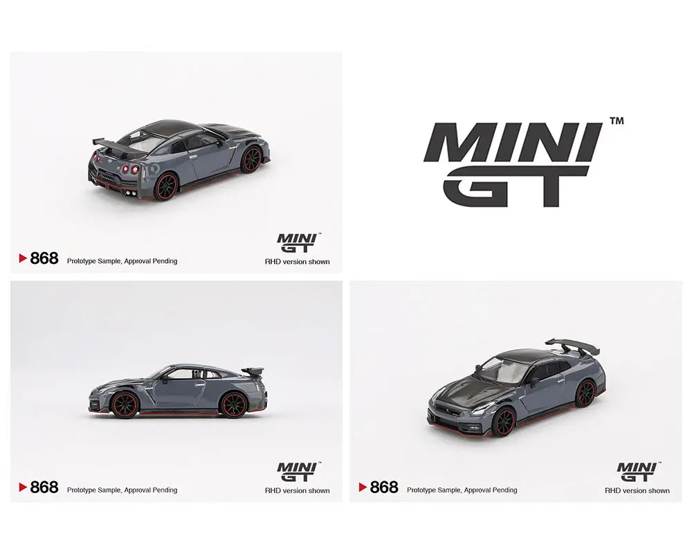 PREORDER MINI GT 1:64 Nissan GT-R Nismo 2024 Diecast Model Car in Stealth Gray - Collectible Toy for Display, Racing Enthusiasts & Gift Giving