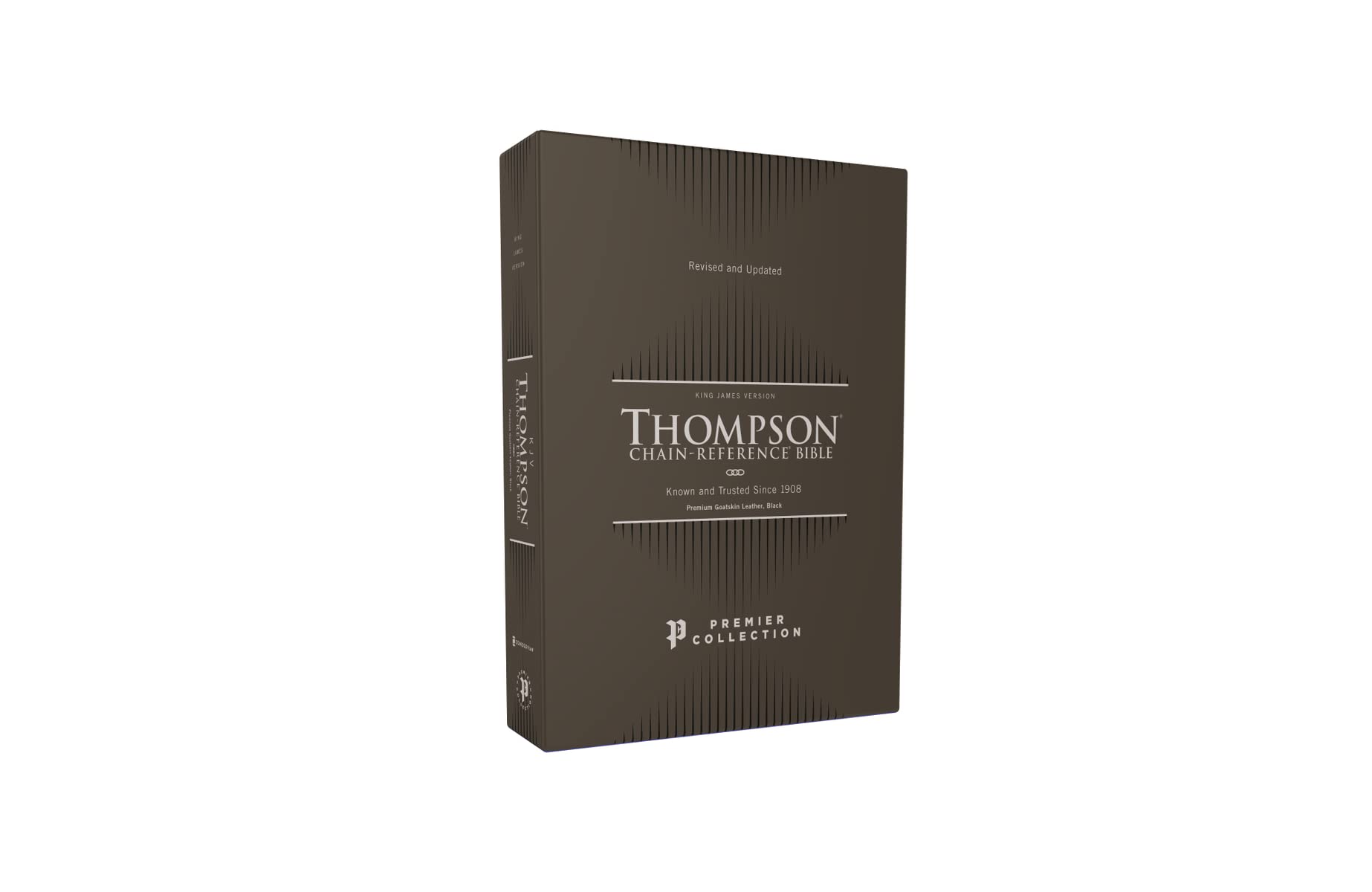 KJV Thompson Chain-Reference Bible - Premium Goatskin Leather, Black (Premier Collection) with Art Gilded Edges & Comfort Print - Perfect for Personal Study, Church Use & Gift Giving