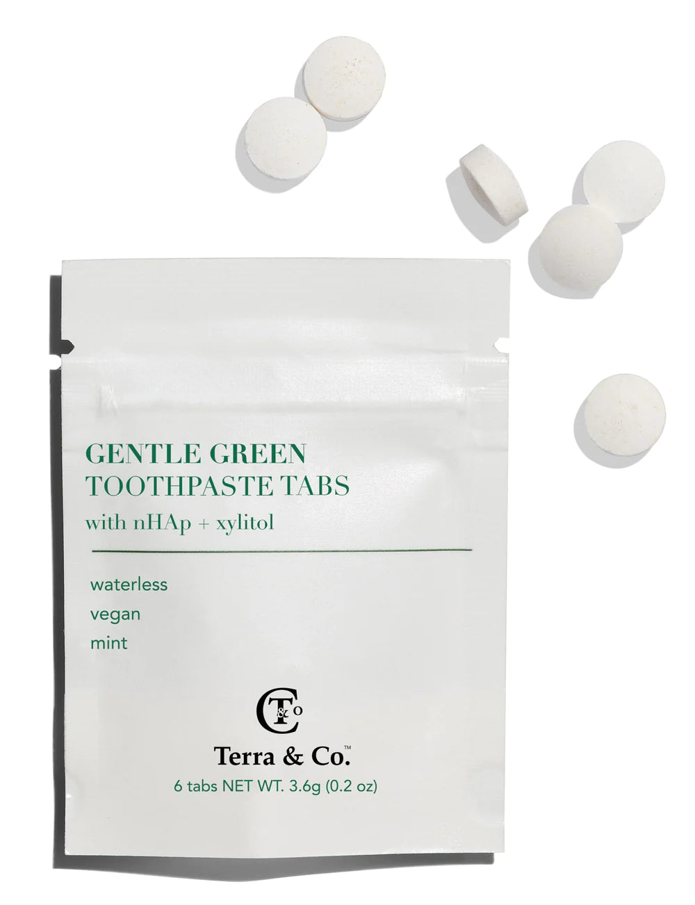 Eco-Friendly Green Toothpaste Tabs for Fresh Breath & Whitening - Zero Waste Dental Care for Travel, Camping & Sustainable Lifestyle