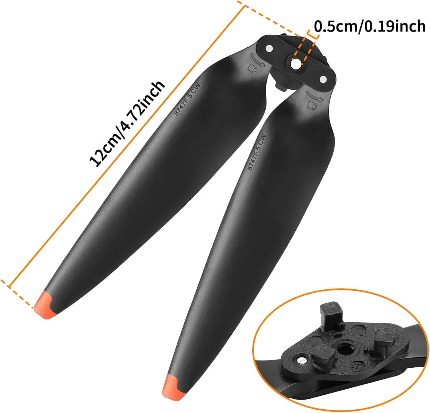 DJI Air 3 Propellers Blades - Low Noise Replacement Drone Accessories (2 Pairs) - Compatible with DJI AIR 3 Drone for Smooth Aerial Photography & Videography
