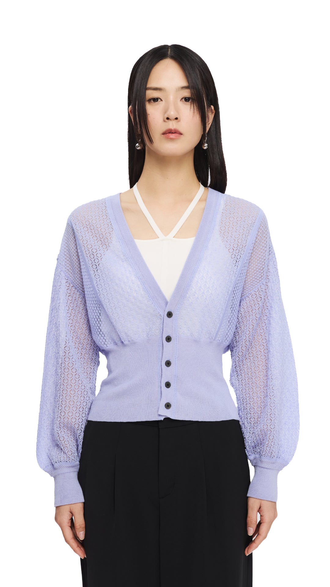 Elegant Lace Knit Cardigan for Women - Soft & Comfortable Open Front Sweater - Perfect for Office, Date Night & Casual Outfits