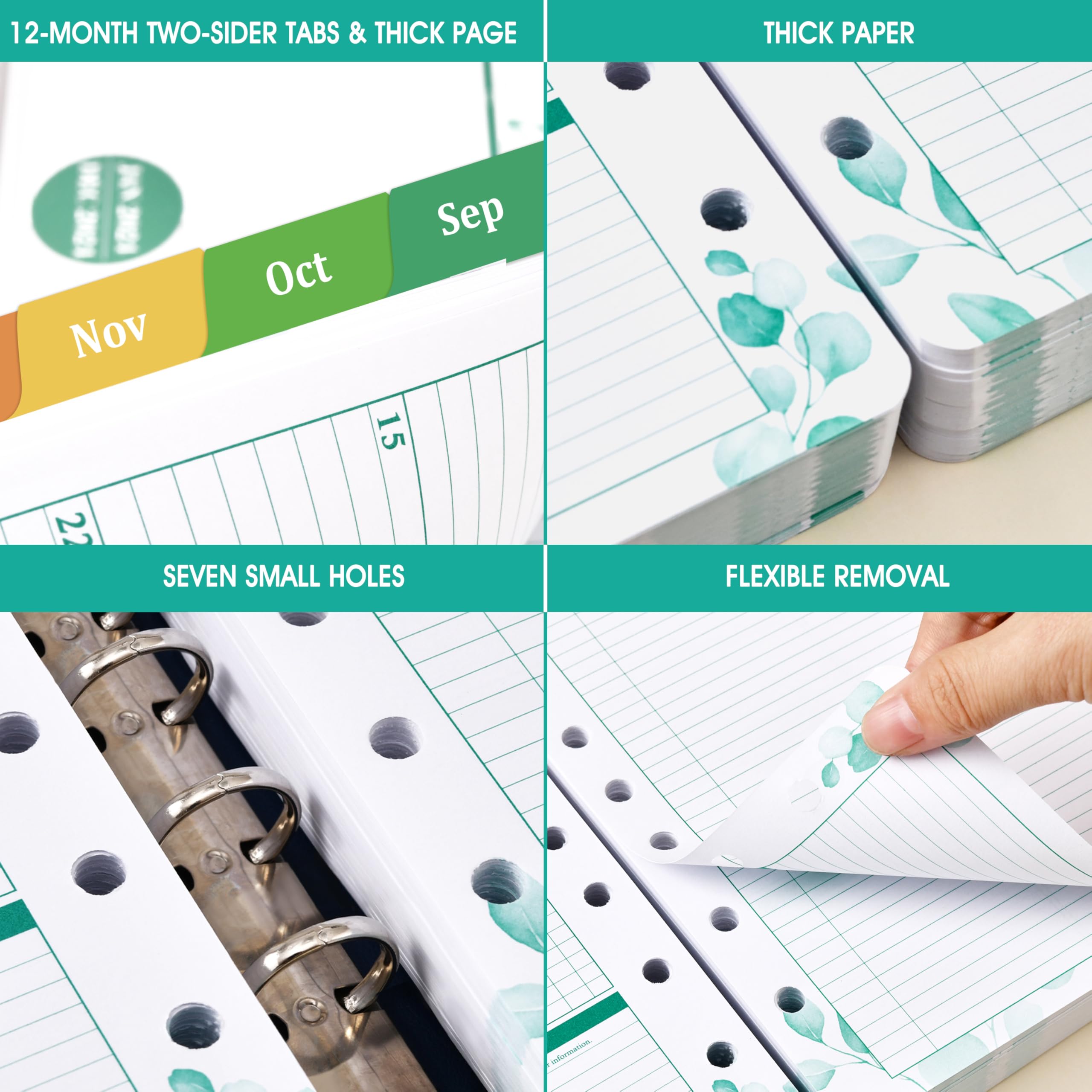 2025-2026 Daily Planner Refills – July 2025 to June 2026, 2 Pages Per Day, 5.5