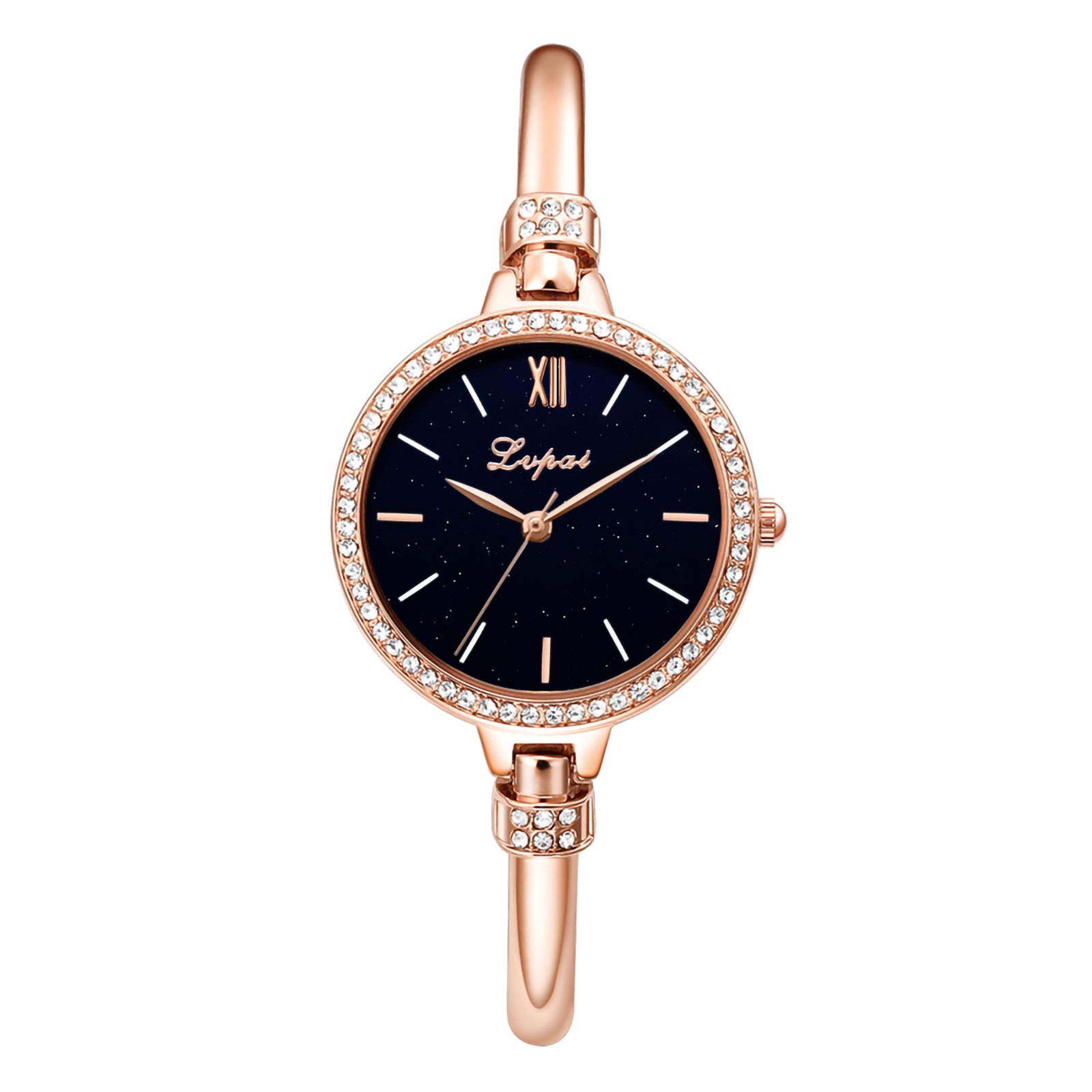 FMWRADT Women's Classic Roman Numeral Watch - Stainless Steel Strap Quartz Analog Wristwatch with Round Dial for Business, Office and Formal Occasions