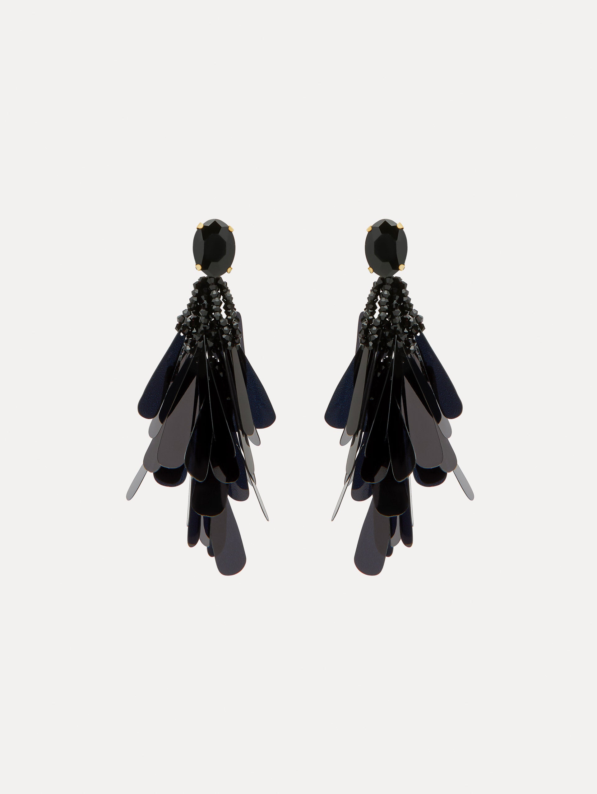 Sparkly Sequin Petal Clip-On Earrings for Women - Fashion Statement Accessories for Parties, Weddings & Special Occasions