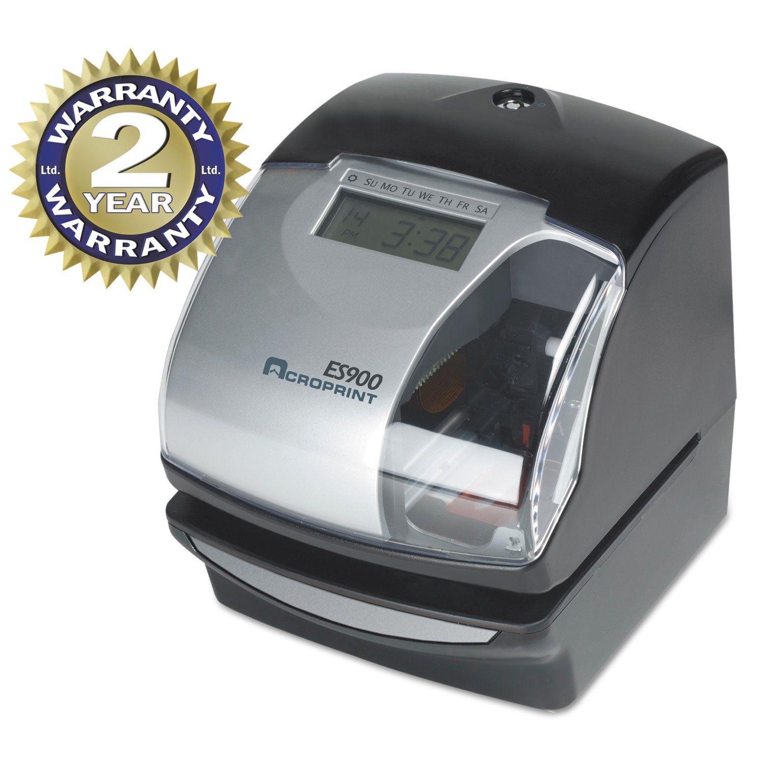Acroprint® Es900 Atomic Electronic Payroll Recorder - Digital Time Stamp & Numbering Machine with LED Display (Black) - Perfect for Office Payroll Tracking, Employee Time Management & Document Organization