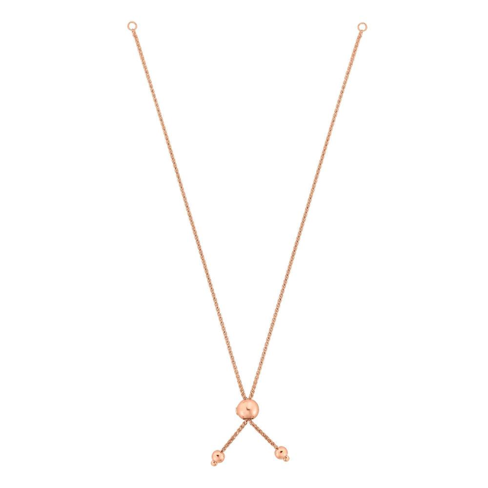10K Gold Round Wheat Chain Friendship Bracelet with Adjustable Ball Slide - Perfect for Gifts, Anniversaries, and Everyday Wear