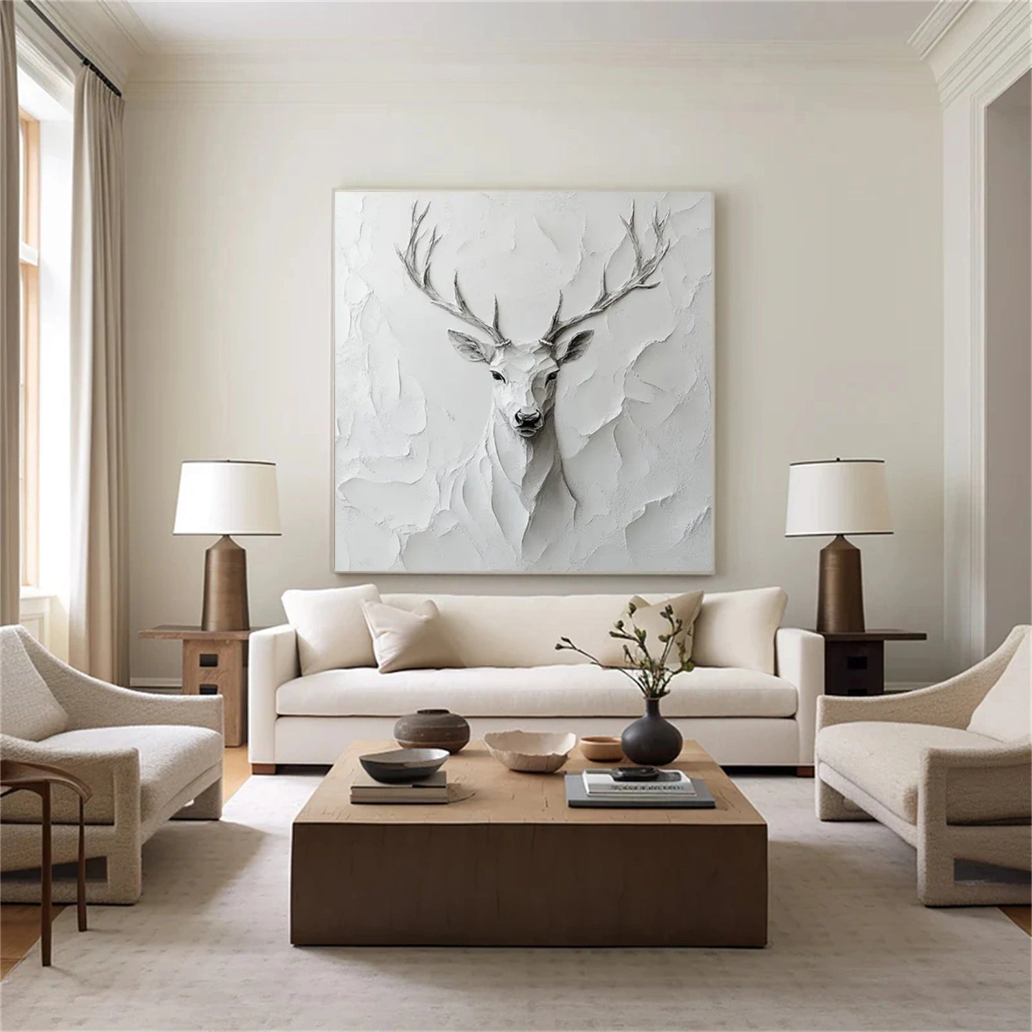 Animal Art Painting #AP114 - Handmade Canvas Wall Decor for Living Room, Bedroom & Office | Wildlife & Nature Inspired Artwork