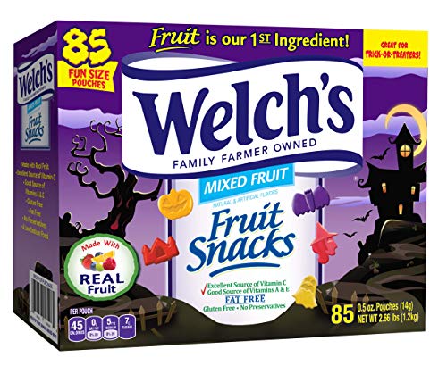 Welch's Halloween Fun Size Fruit Snacks - 2 Pack (85 Count, 0.5 Oz Each) | Healthy Halloween Treats for Kids, Party Favors & Trick-or-Treating