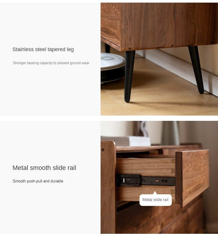 Premium Black Walnut Solid Wood Cabinet - Handcrafted Storage Organizer for Kitchen, Bathroom & Living Room | Rustic Home Decor & Space Saving Solution