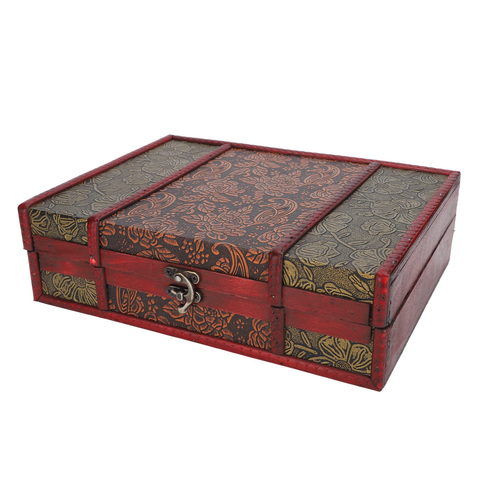 Vintage Wooden Storage Box - Handcrafted Antique Jewelry Organizer for Home & Salon | Perfect Gift for Women, Makeup & Beauty Accessories Storage | Ideal for Bedroom, Bathroom & Vanity Decor