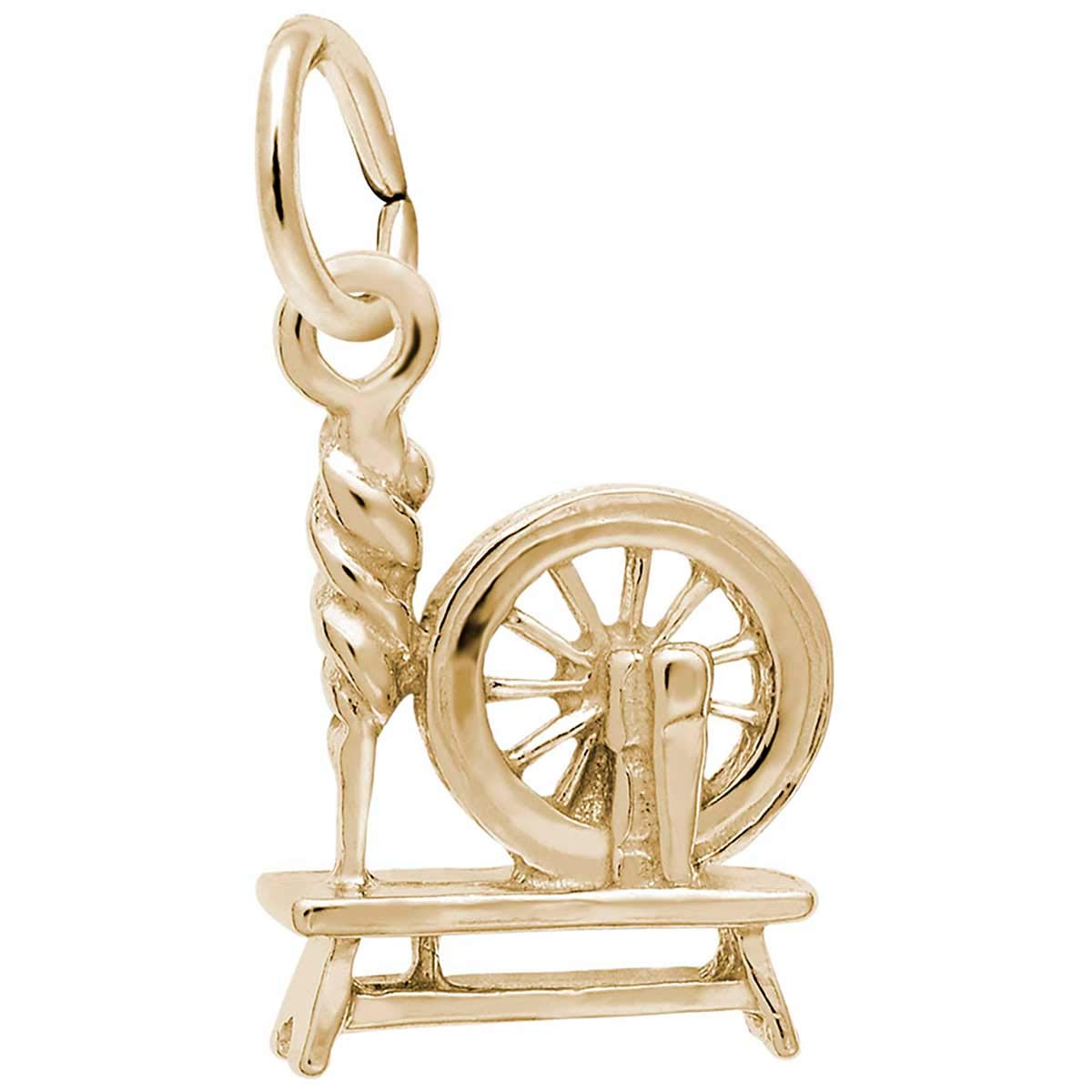 Rembrandt Spinning Wheel Charm - Sterling Silver Jewelry for Bracelets & Necklaces - Perfect for DIY Jewelry Making and Gift Giving