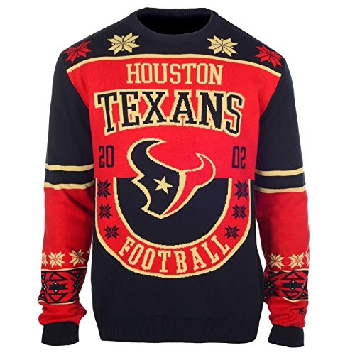 Klew Apparel NFL Football 2015 Cotton Retro Sweater - Team Logo Pullover for Men & Women | Perfect for Game Day, Tailgating & Casual Wear