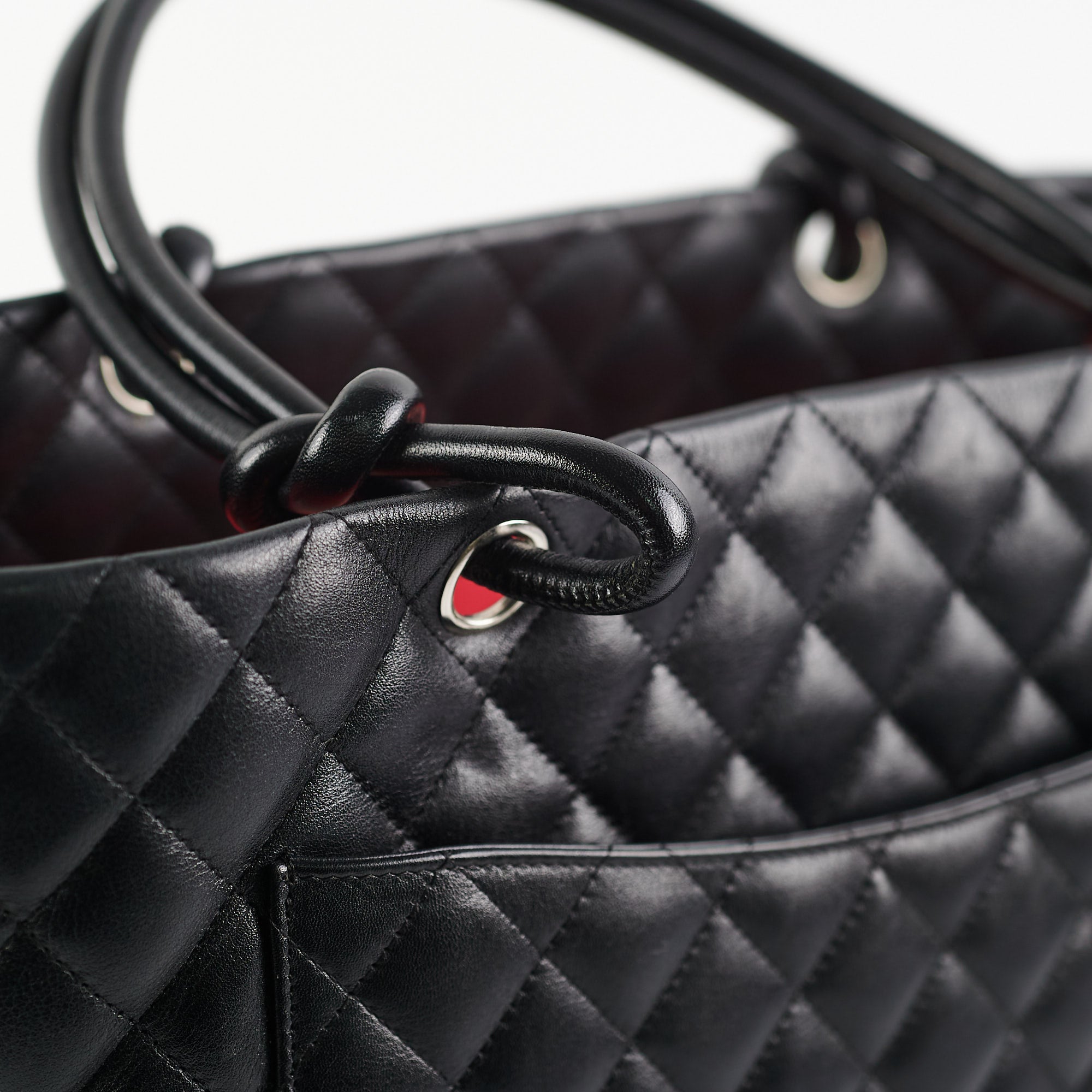 Chanel Cambon Black Lambskin Leather Tote Bag for Women - Luxury Designer Handbag for Work, Travel & Everyday Use