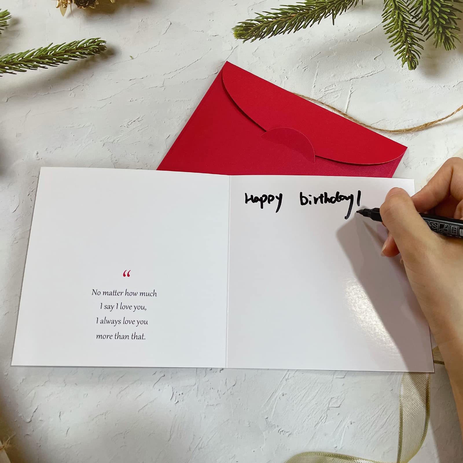 iMakemvel Birthday Card for Him Her - Romantic Love Greeting Card with Envelope for Couples