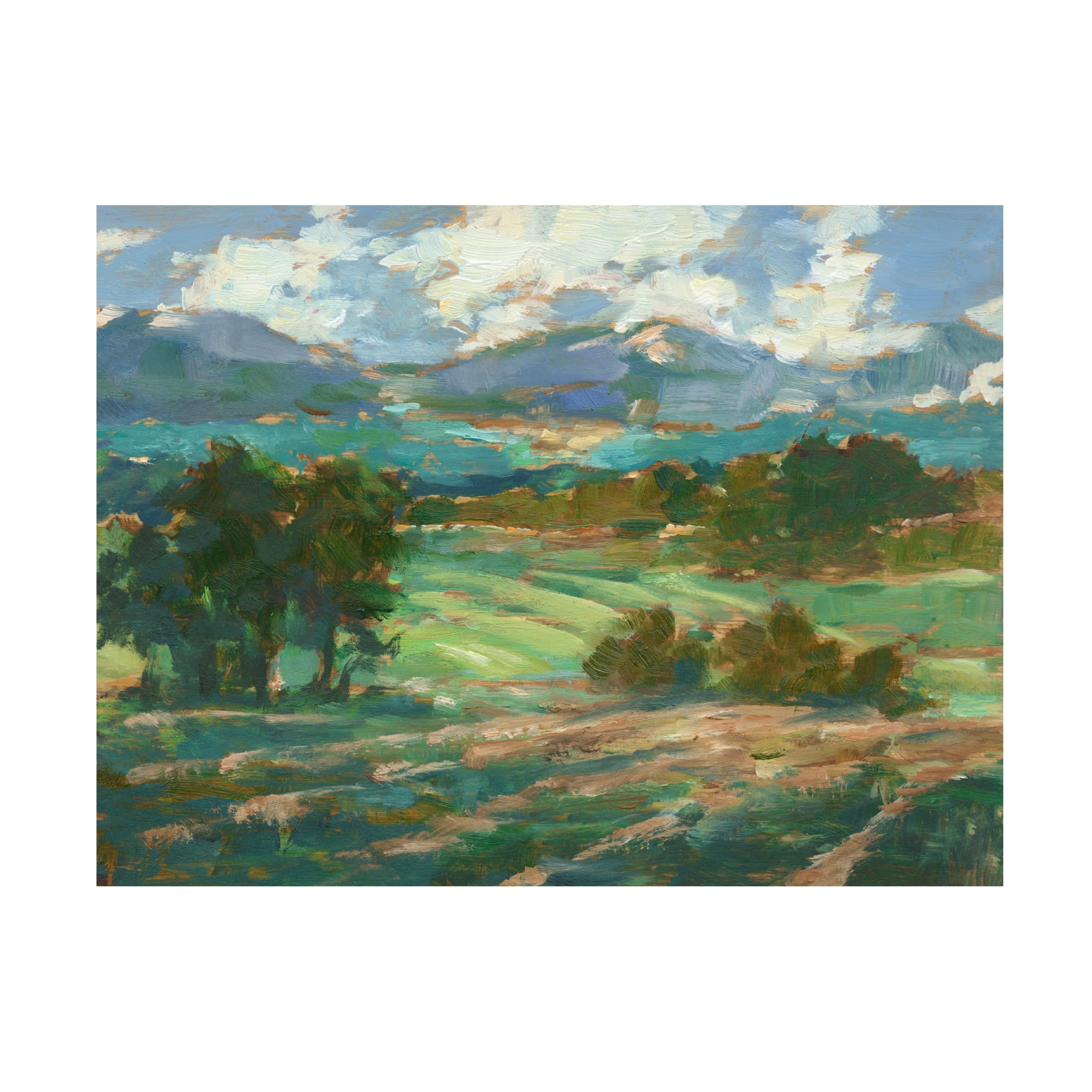 Ethan Harper 'Rolling Farmland I' Canvas Art Print - 14x19 Inch Countryside Landscape Wall Decor for Living Room, Bedroom & Office